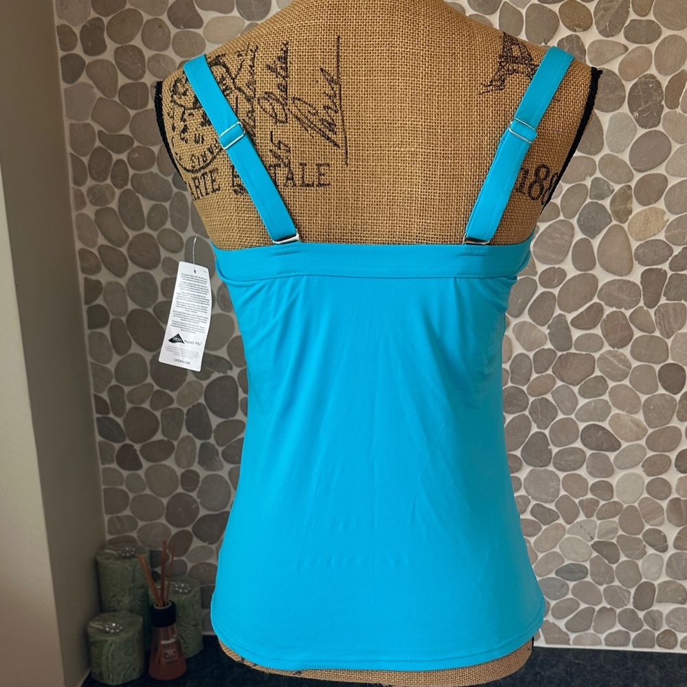 NWT Lands' End Women's Tankini in Aqua size 8 - Picture 6 of 10